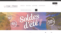 Desktop Screenshot of linge-et-maison.com