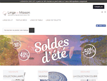 Tablet Screenshot of linge-et-maison.com